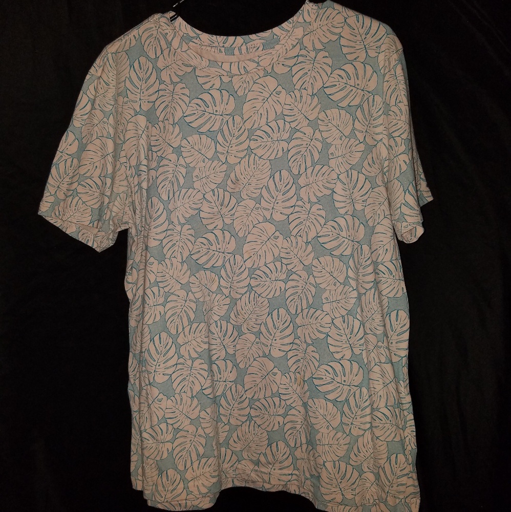 Cute unisex summer big leaf tee